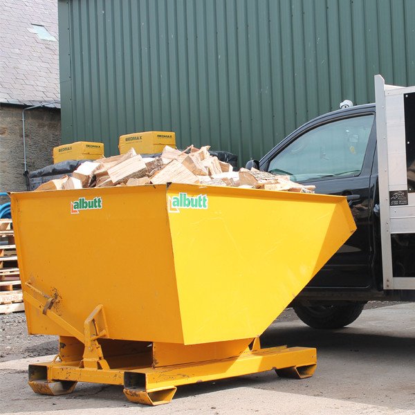 1 X Skip – 1.25M³ Loose Logs Load -  Seasoned Softwood Logs